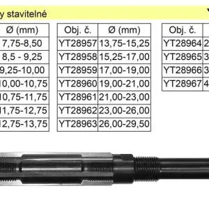 Zbývá jen pár kusů - YATO Výstružník stavitelný 9,25-10,00mm HSS YT-28952