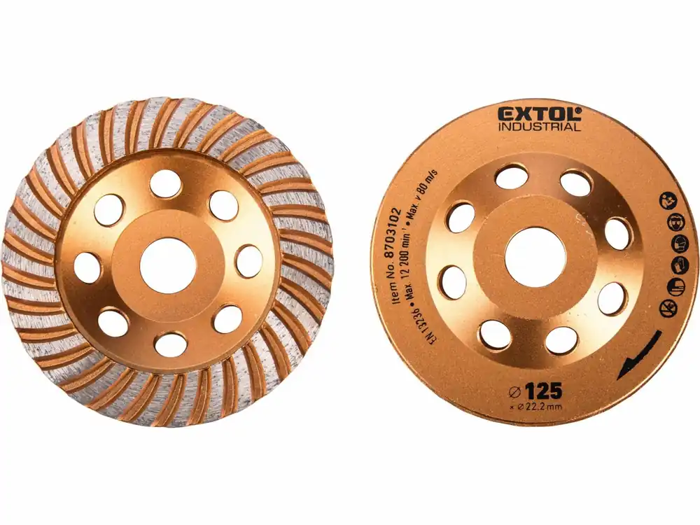 EXTOL INDUSTRIAL kotouč diamantový brusný lamelový, O 125x22,2mm 8703102 | Rychlá doprava