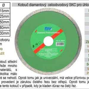 Kotouč diamantový celoobvodový pro úhlové brusky SKC180 | Kupte nyní
