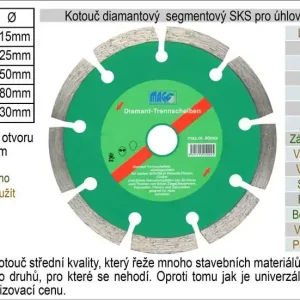 Super cena - Kotouč diamantový segmentový pro úhlové brusky SKS230
