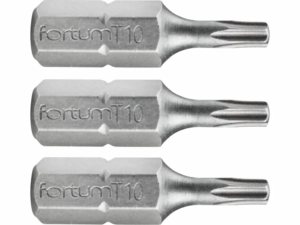 Do vyčerpání zásob - FORTUM Bit TORX, sada 3ks, T 10x25mm, S2 4741410