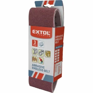 Doprodej | EXTOL PREMIUM plátna brusná nekonečný pás, bal. 3ks, 75x533mm, P60 8803526