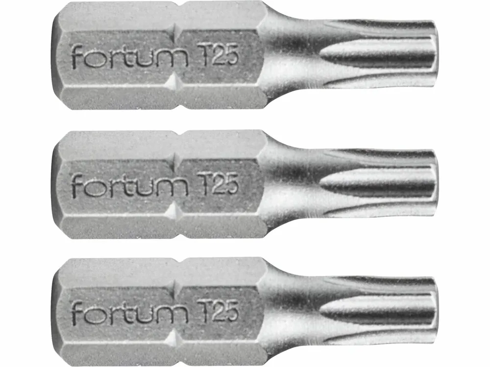 Kvalitní produkt - FORTUM Bit TORX, sada 3ks, T 25x25mm, S2 4741425