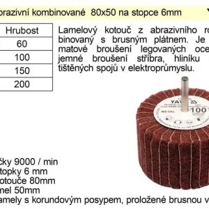 Brusný kotouč stopkový abrazivní kombinovaný 80x50 P-150 - Velmi žádaný produkt