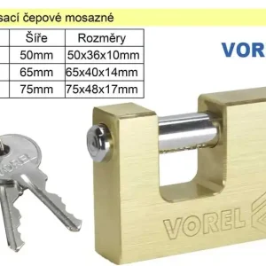 Zámek visací mosazný 50 mm čepový - Výhodná cena