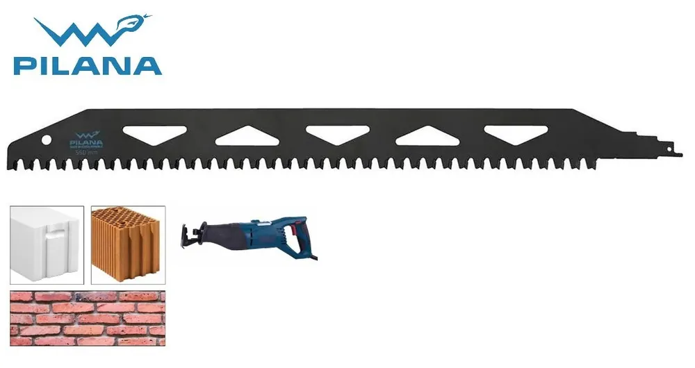 PILANA plátek do pily ocasky s SK zuby, 320x50x2,5mm, na pórobeton porotherm cihla - Omezené zásoby