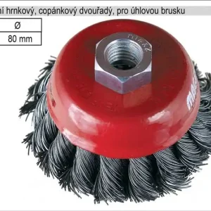Kartáč rotační hrnkový 80mm copánkový, dvouřadý - K objednání
