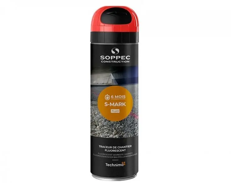 SOPPEC sprej fluorescenční S-MARK 6M červený 500ml, značkovací - Snížená cena