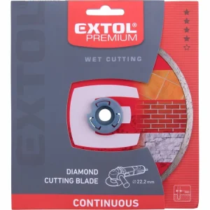Zlevněno | kotouč diamantový řezný celoobvodový, 230x22,2mm, mokré řezání, EXTOL PREMIUM
