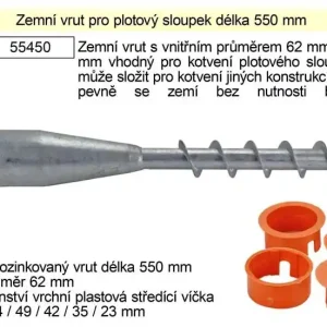 Extra sleva - Zemní vrut 62 x 550 mm