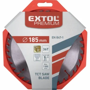Zbývá pár kusů | kotouč pilový s SK plátky, 185x2,2x20mm, 36T, šířka SK plátků 3,2mm, SK, EXTOL PREMIUM