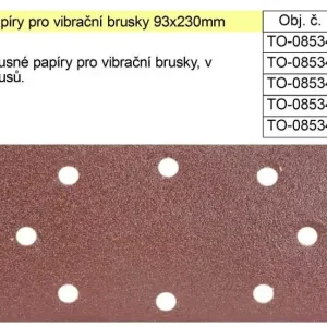 Rychle mizí - Brusné papíry pro vibrační brusky 93x230mm P60 balení 5 kusů