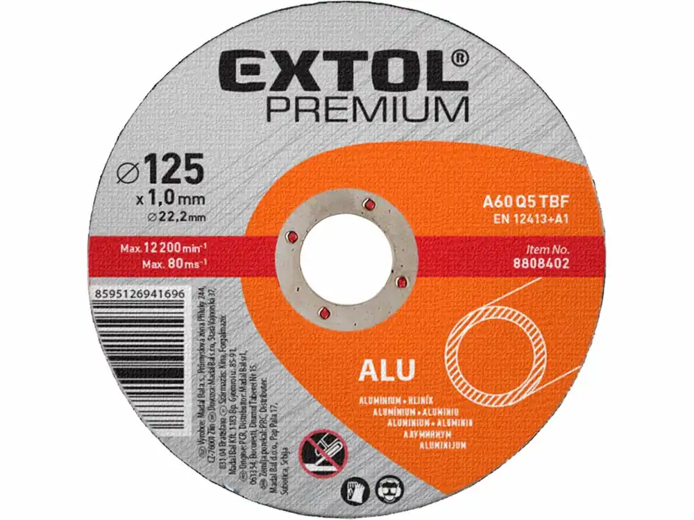 kotouč řezný na hliník, 125x1,0x22,2mm, EXTOL PREMIUM | Pouze dnes