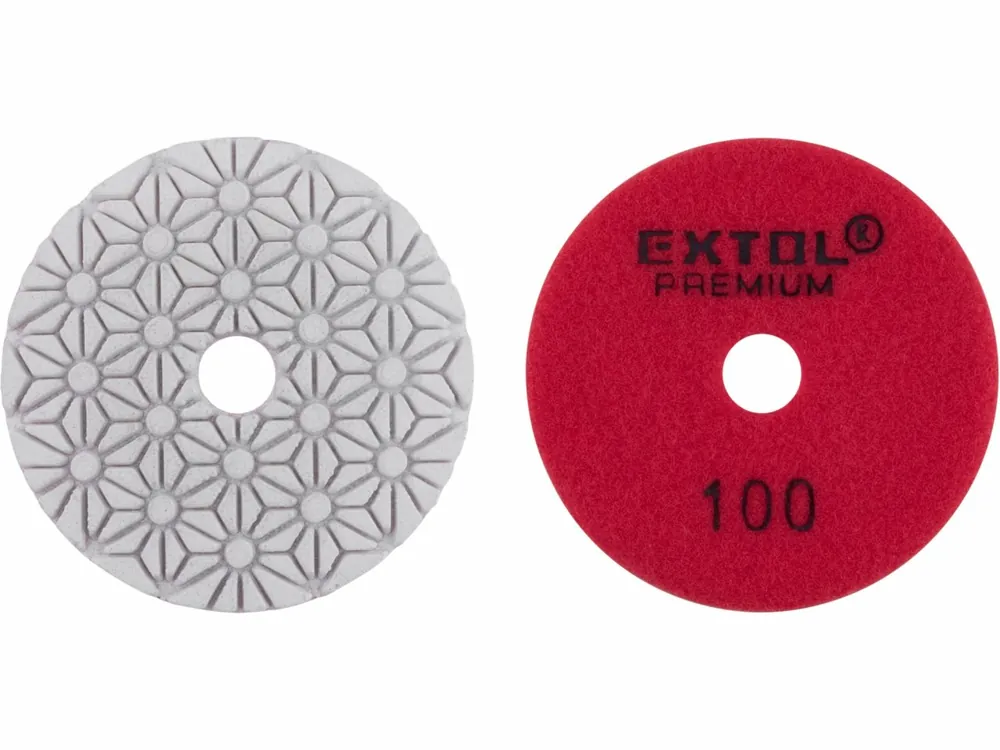 Kupte dnes | EXTOL PREMIUM kotouč diamantový leštící na obklady, 100mm, P100, suchý zip 8803092