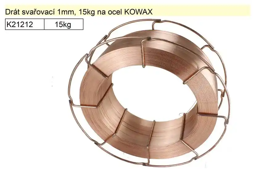 Skvělá cena | Drát svařovací 1,2mm, 15kg na ocel, G3Si1, KOWAX KWX31215