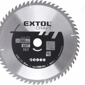 Připraveno k odeslání - EXTOL CRAFT kotouč pilový s SK plátky, O 300x3,0x30mm, 60T 19116