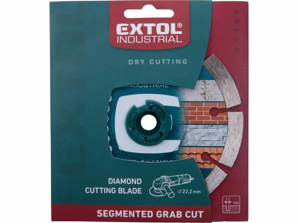 Velmi oblíbený produkt - kotouč diamantový řezný segmentový Grab Cut, 150x22,2mm, suché řezání, EXTOL INDUSTRIAL