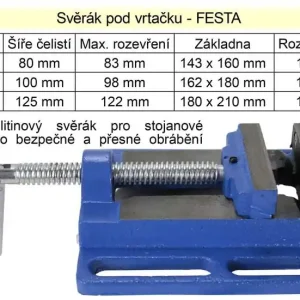 Akční sleva - Svěrák na stojanovou vrtačku šíře 80 mm