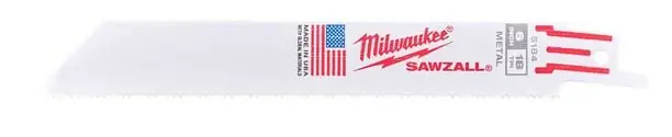 1ks-MILWAUKEE Sawzall pilový plátek na kov 150mm,18TPI,, pro mečové pily ocasky | Extra sleva