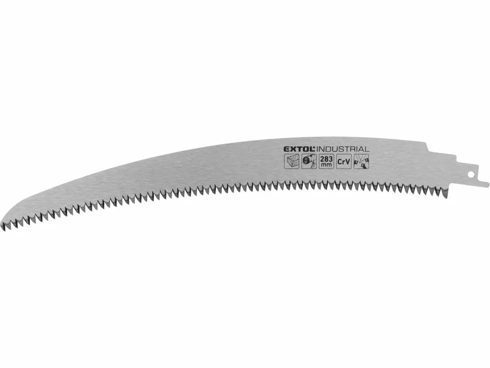 Rychle mizí - EXTOL INDUSTRIAL plátek na dřevo oblý do pily ocasky, 283x30x1,2mm (d/š/tl), CrV 8706115
