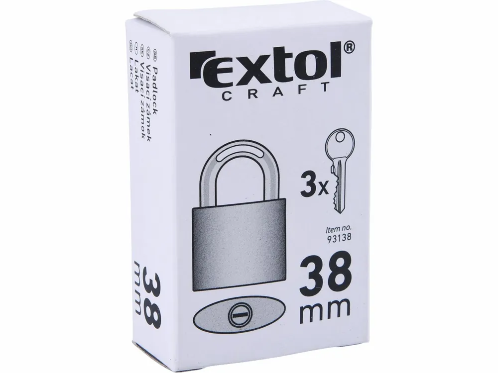 Nově v e-shopu | zámek visací litinový, 38mm, 3 klíče, EXTOL CRAFT