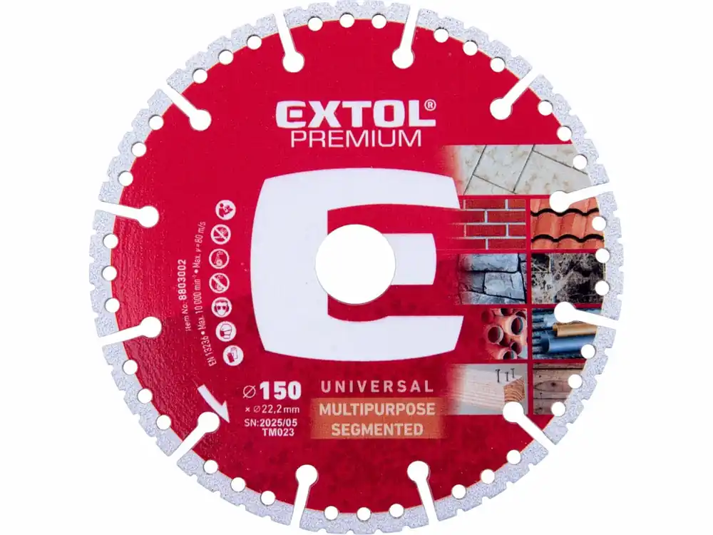 Rychlá doprava - EXTOL PREMIUM kotouč řezný diamantový MULTI univerzální, O150x2,6x22,2mm 8803002