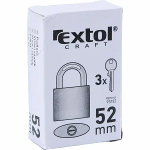 Lze objednat - zámek visací litinový, 52mm, 3 klíče, EXTOL CRAFT