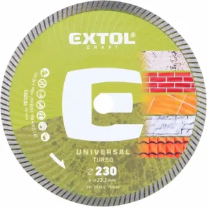 Snížená cena | EXTOL CRAFT kotouč diamantový řezný, turbo - suché i mokré řezání, O 230x22,2x2,6mm 903055