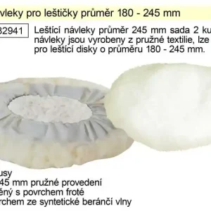 Velmi oblíbený produkt | Leštící návleky pro leštičky průměr 180 - 245 mm
