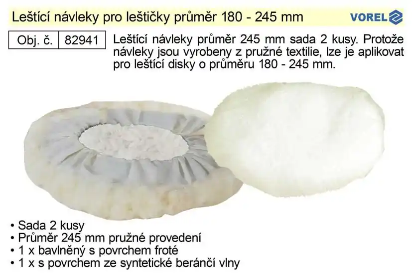 Velmi oblíbený produkt | Leštící návleky pro leštičky průměr 180 - 245 mm