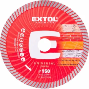 Top cena | EXTOL PREMIUM kotouč diamantový řezný, turbo - suché i mokré řezání, O 150x22,2x2,4mm