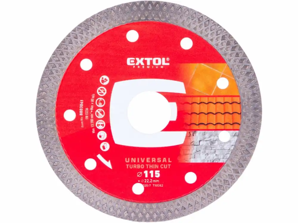 Špičkový produkt - kotouč diamantový řezný, turbo Thin Cut, suché i mokré řezání, O 115x22,2x1,2mm 8803041