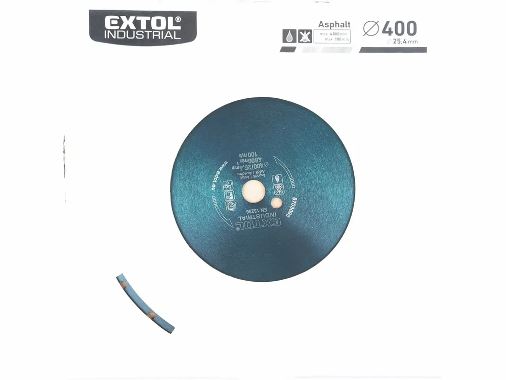 Kotouč diamantový Extol Industrial na asfalt 400mm segmentový pro řezací stroje - Profesionální kvalita