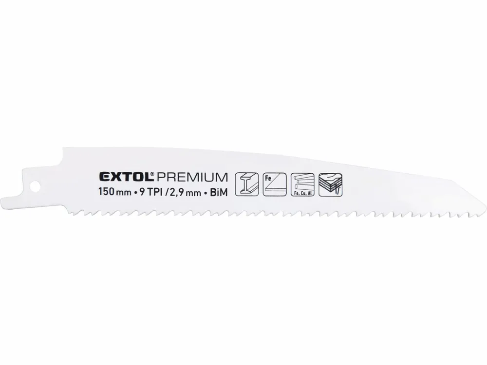 EXTOL PREMIUM plátky do pily ocasky na kov,dřevo 3ks, 150x22x1,6mm, Bi-metal 8806203 - Snadný nákup