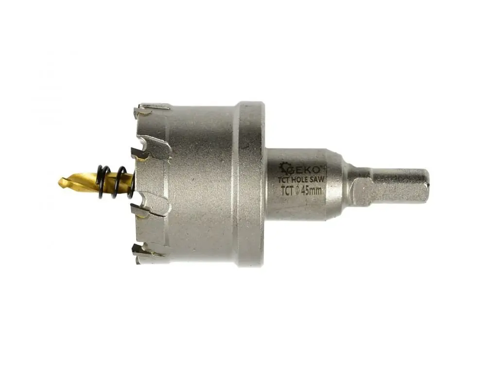 Premium - GEKO Tvrdokovový korunkový vrták do kovu 45mm TCT