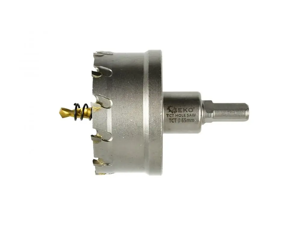 GEKO Tvrdokovový korunkový vrták do kovu 65mm TCT - Velmi oblíbený produkt