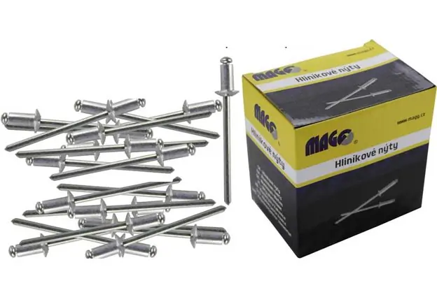 Nýty trhací Alu průměr 4,8 mm délka 15,9 mm balení 500 kusů v krabici Mag - Nenechte si ujít nabídku