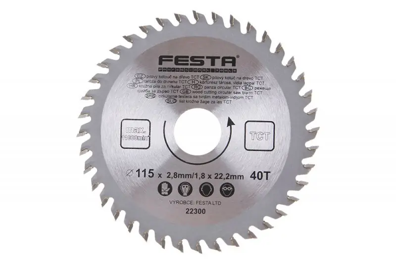 FESTA Pilový kotouč s SK plátky 115x22,2mm 40 zubů - Nově v e-shopu