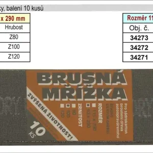 Brusné mřížky 93x290mm hrubost 80 balení 10 kusů - Speciální cena
