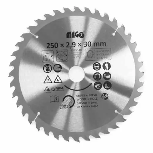 Pilový kotouč s SK plátky 250x30mm 40 zubů Magg - Profesionální kvalita