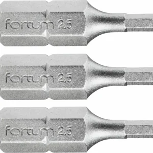 FORTUM Bit imbus sada 3ks, H 2,5x25mm, S2 4741503 | Objednejte nyní