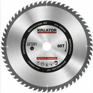 KREATOR pilový kotouč na dřevo 315x3,2x30x60z (+redukce 25,4/20/16mm) - Rychlá expedice