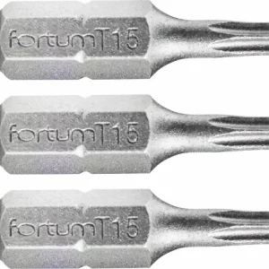 Nejprodávanější | FORTUM Bit TORX, sada 3ks, T 15x25mm, S2 4741415