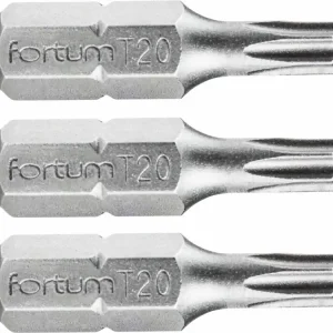 FORTUM Bit TORX, sada 3ks, T 20x25mm, S2 4741420 - Výhodná koupě