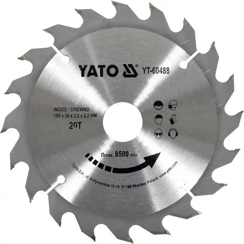 Výprodej | YATO Pilový kotouč na dřevo 190x30mm 20 zubů