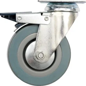 Kolečko otočné, gumové s brzdou 30kg 75/21/104mm | Akční nabídka