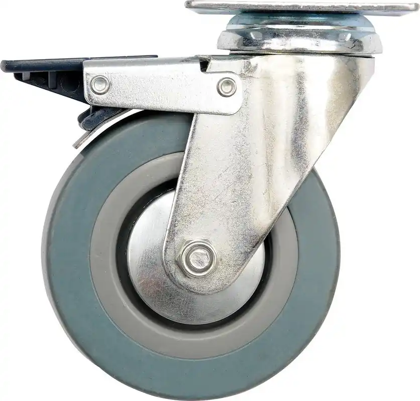 Kolečko otočné, gumové s brzdou 30kg 75/21/104mm | Akční nabídka