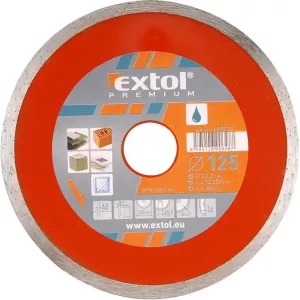 Akce - kotouč diamantový řezný celoobvodový, 180x22,2mm, mokré řezání, EXTOL PREMIUM