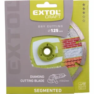 Doprodej zásob - kotouč diamantový řezný segmentový, 125x22,2mm, suché řezání, EXTOL CRAFT