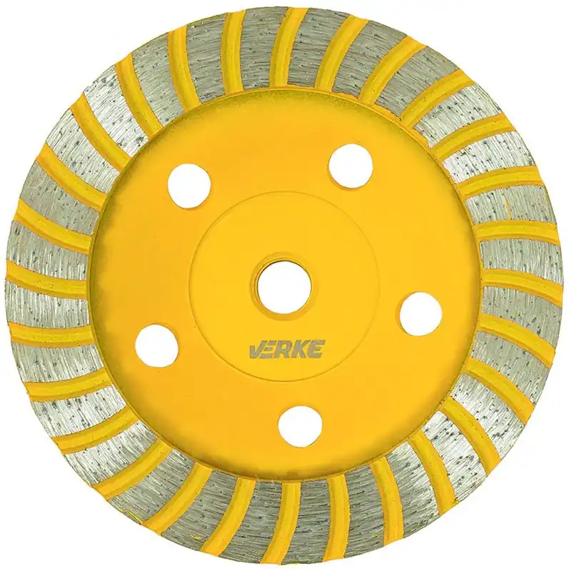 VERKE Kotouč diamantový brusný na beton 125mm, lamelový Turbo, se závitem M14 | Doprodej